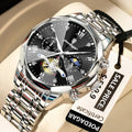Elevate Your Style with the Luxury Men's Waterproof Chronograph Watch Featuring a Luminous Dial and Durable Stainless Steel Design