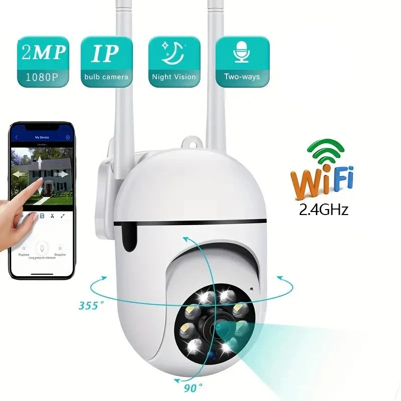 Cámara de Vigilancia Inalámbrica A7 con Intercomunicador de 360 Grados, Cámara de Seguridad para el Hogar 1080P, Cámara de Visión Nocturna HD Remota, Monitor para Hogar Inteligente Tu tienda rápida