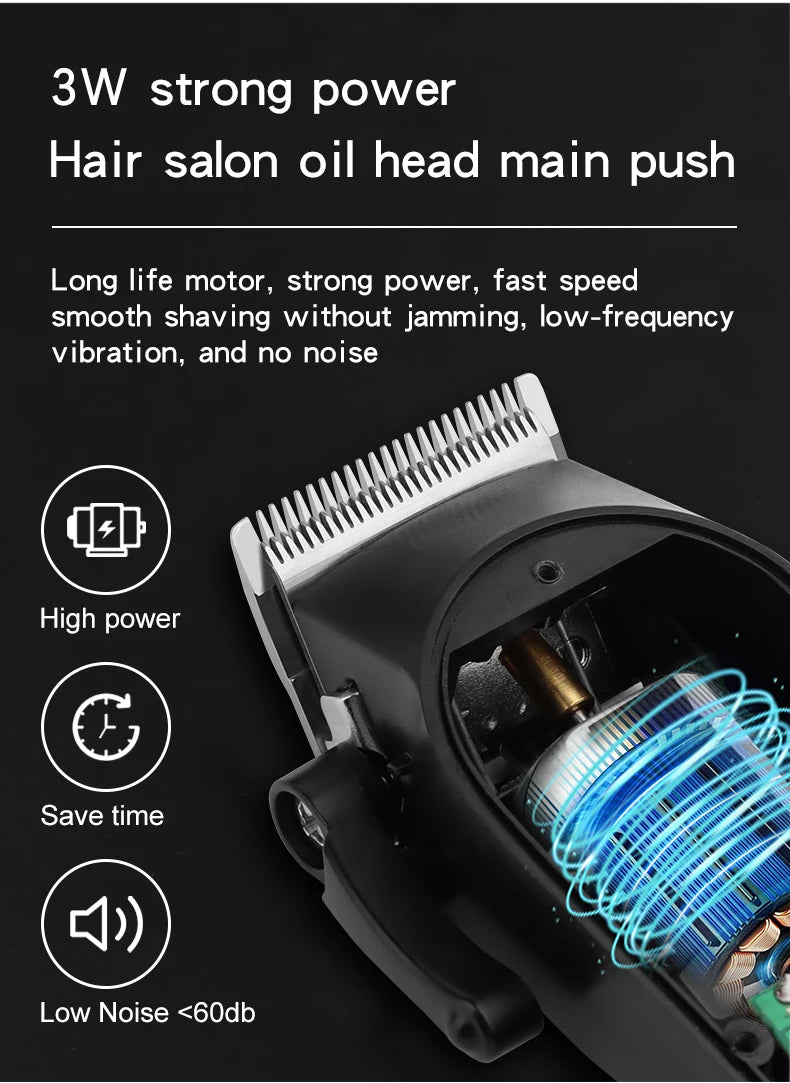 Hiena-cortadora de pelo eléctrica HYN-212 para hombres, herramienta de corte de barba inalámbrica, recargable, potente Tu tienda rápida