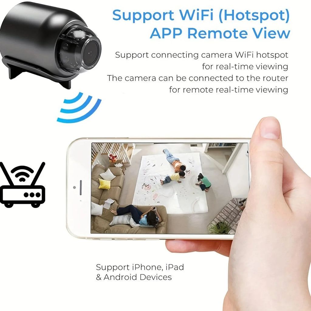 Mini cámara WiFi HD de 1080P, vigilancia de seguridad interior, Monitor de bebé, videocámara de visión nocturna, cámara IP, grabadora de Audio y vídeo Tu tienda rápida