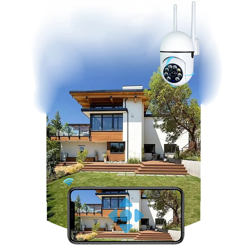 Cámara de Vigilancia Inalámbrica A7 con Intercomunicador de 360 Grados, Cámara de Seguridad para el Hogar 1080P, Cámara de Visión Nocturna HD Remota, Monitor para Hogar Inteligente Tu tienda rápida