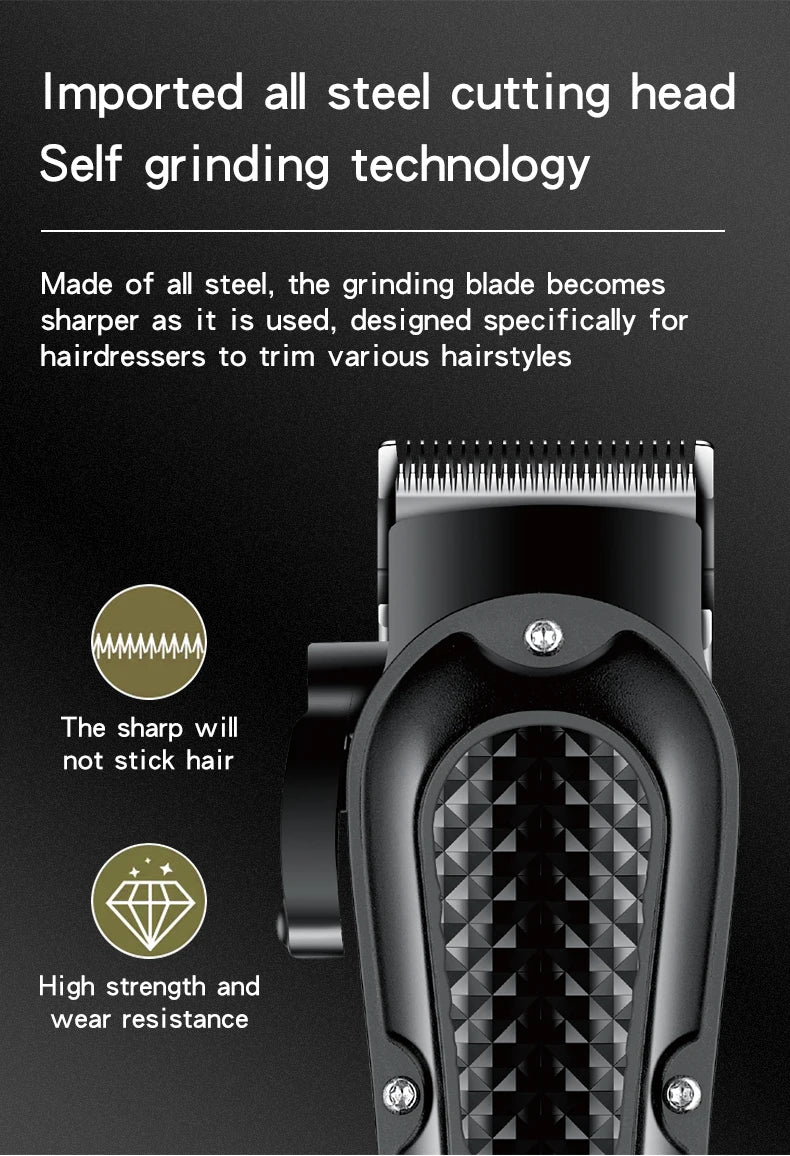 Hiena-cortadora de pelo eléctrica HYN-212 para hombres, herramienta de corte de barba inalámbrica, recargable, potente Tu tienda rápida