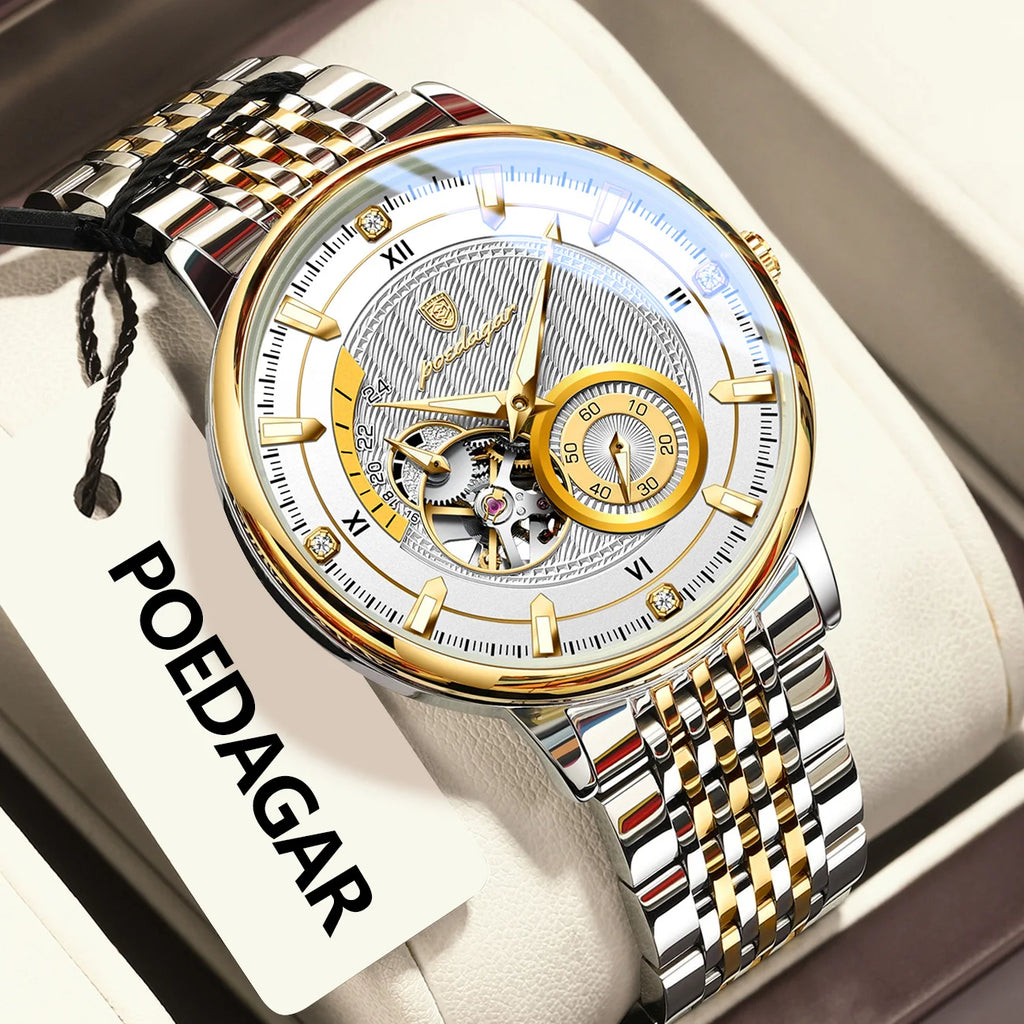 Elevate Your Style with the Top Luxury Luminous Hollow Tourbillon Mechanical Automatic Wristwatch for Men