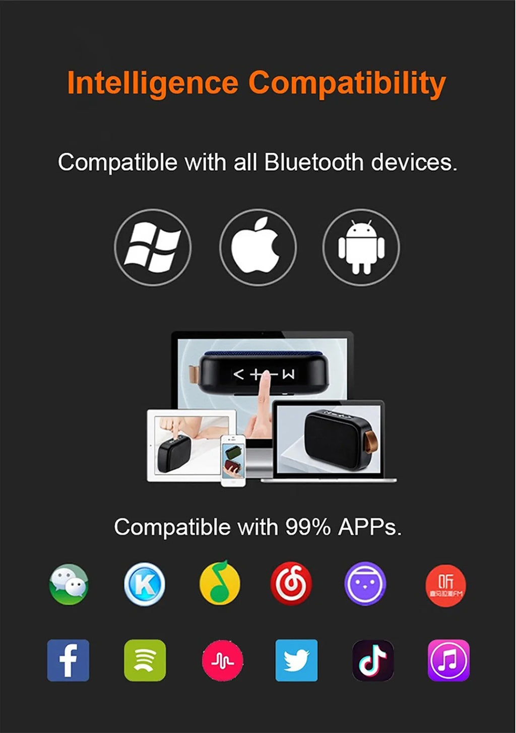 Altavoces portátiles para exteriores, Bluetooth 5,0, Mini altavoz Oxford, columna inalámbrica, reproductor de música estéreo 3D, caja de sonido envolvente Hifi Tu tienda rápida