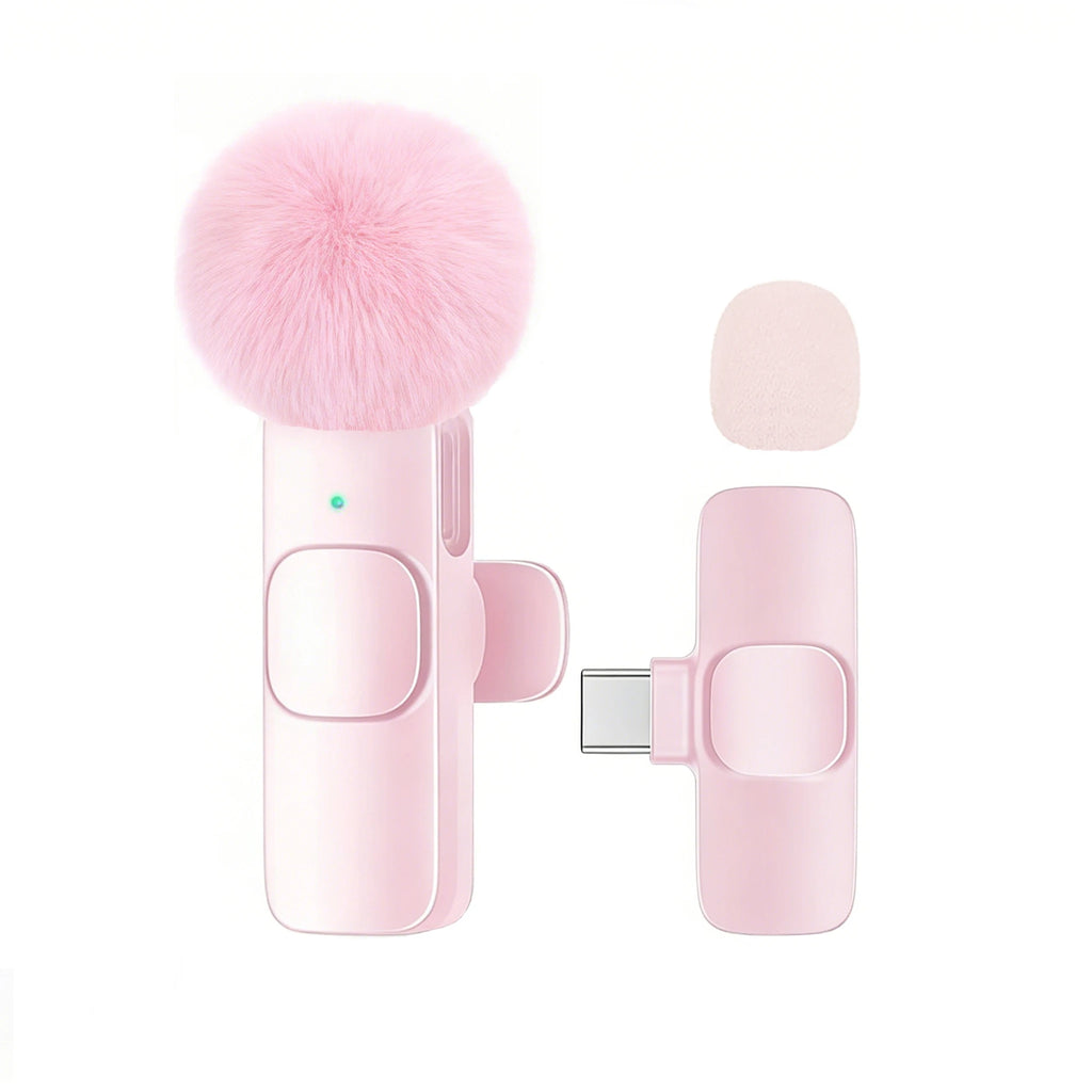 Micrófono Lavalier Inalámbrico Profesional con Puerto Tipo-C para Teléfonos Inteligentes, Computadoras, Tabletas, Conexión Plug and Play Tu tienda rápida