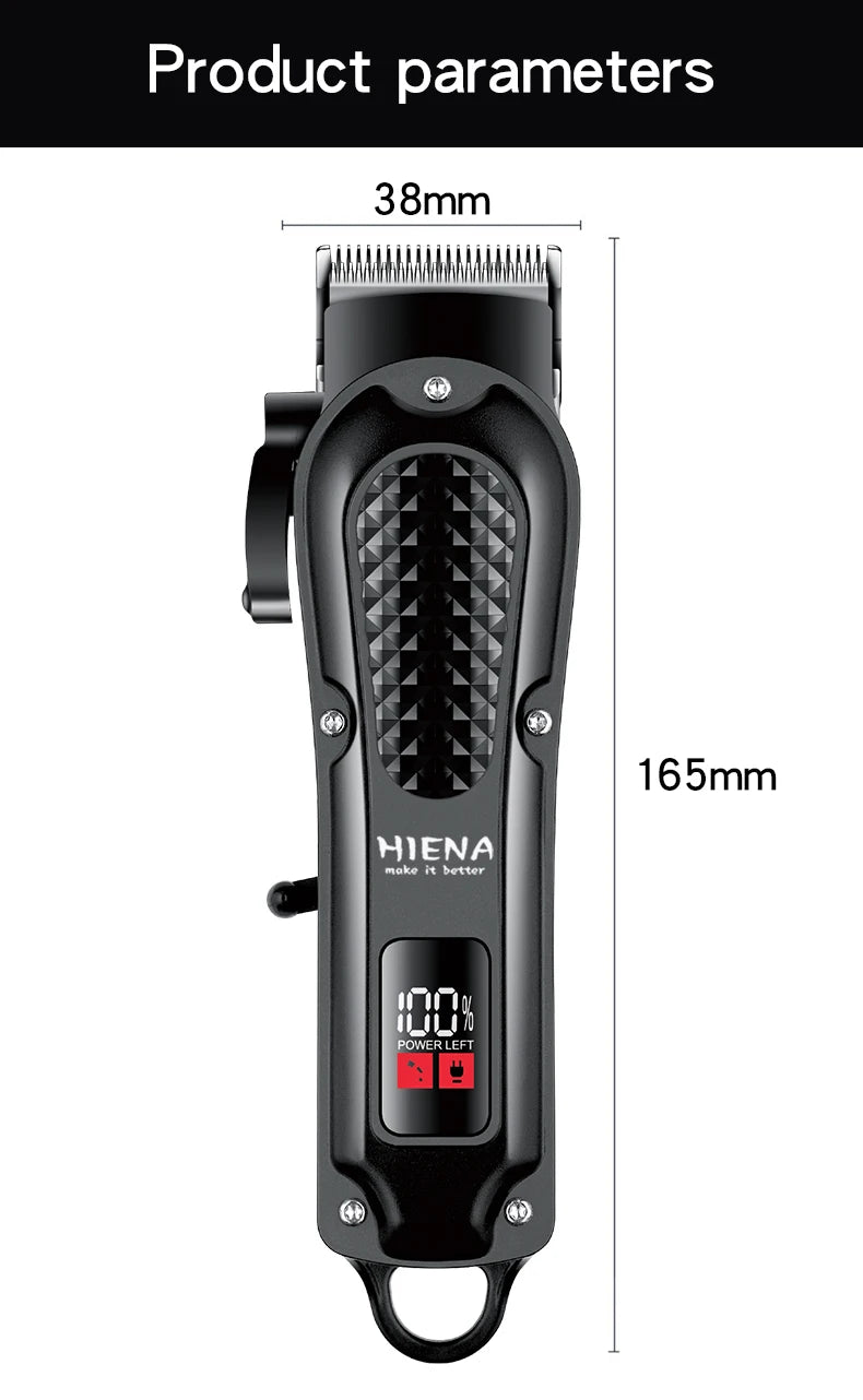 Hiena-cortadora de pelo eléctrica HYN-212 para hombres, herramienta de corte de barba inalámbrica, recargable, potente Tu tienda rápida