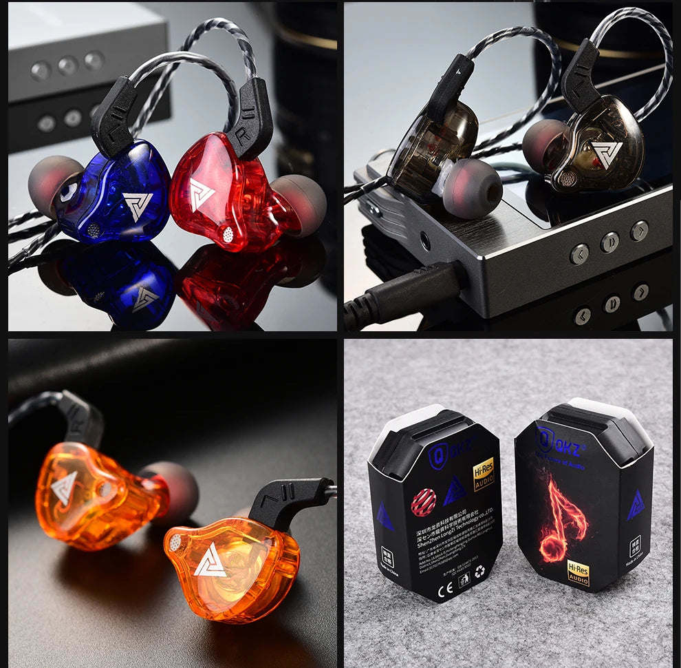 Original QKZ AK6 auriculares internos 6 unidad de controlador dinámico auriculares con micrófono estéreo deportes HIFI Subwoofer auriculares Monitor auriculares Tu tienda rápida