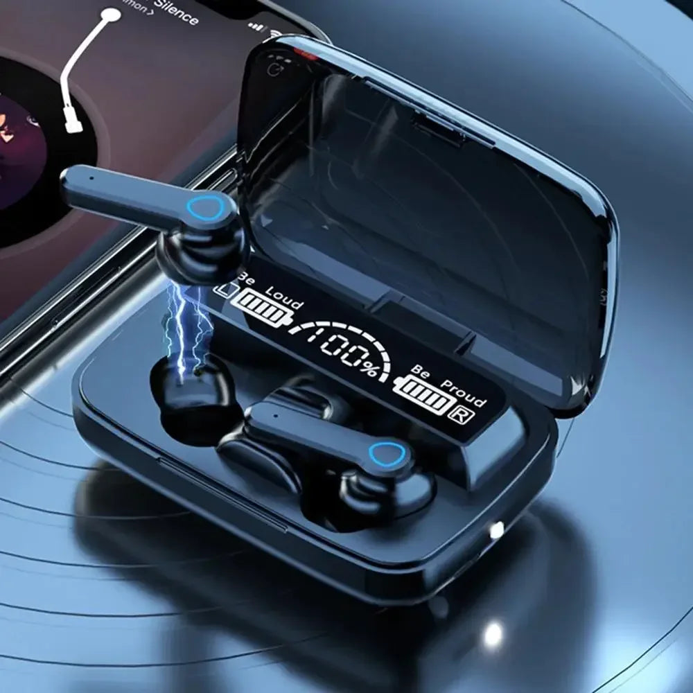 Auriculares Bluetooth M19 originales, intrauditivos inalámbricos deportivos inteligentes con pantalla Led táctil, auriculares Tesoro de carga para almacén Tu tienda rápida