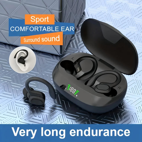 Auriculares inalámbricos verdaderos, auriculares Tws con micrófono, auriculares deportivos con clip, auriculares intrauditivos estéreo con pantalla LED Tu tienda rápida