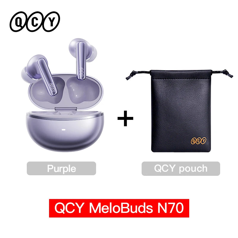 QCY MeloBuds N70 ANC Auriculares inalámbricos Bluetooth 6.0 con cancelación de ruido adaptativa, audio LDAC de alta resolución, 6 micrófonos, 50 horas de reproducción, carga inalámbrica, detección intraaural Tu tienda rápida