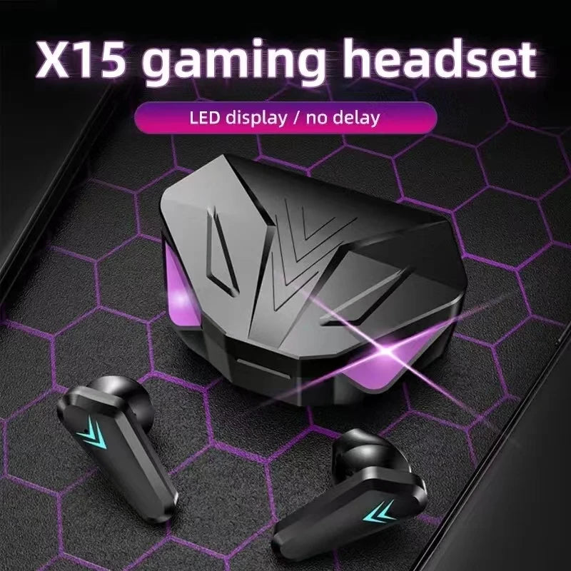 Auriculares inalámbricos Bluetooth TWS con pantalla LED, auriculares para jugadores con micrófono, auriculares inalámbricos con cancelación de ruido, auriculares Bluetooth X15 Tu tienda rápida