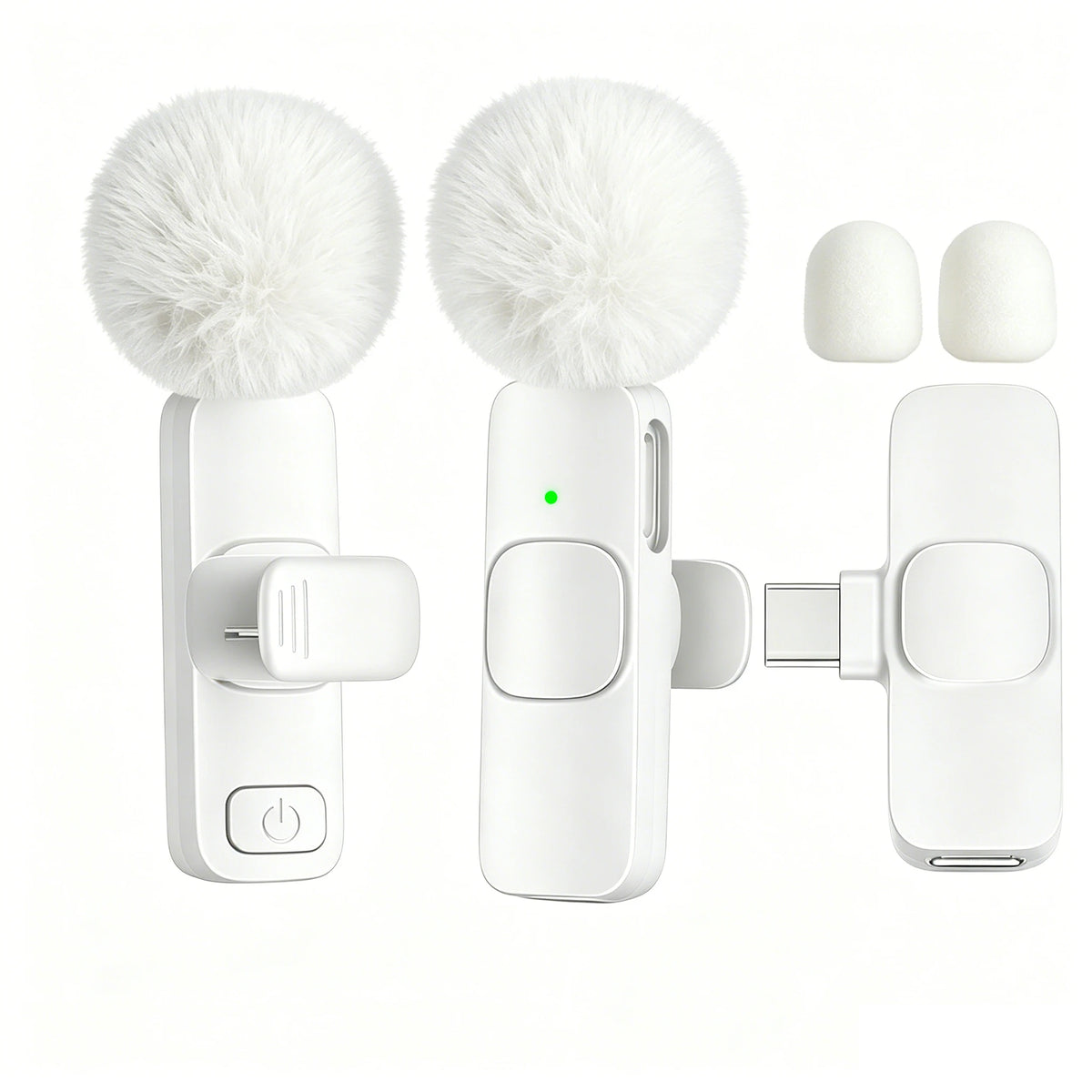 Micrófono Lavalier Inalámbrico Profesional con Puerto Tipo-C para Teléfonos Inteligentes, Computadoras, Tabletas, Conexión Plug and Play Tu tienda rápida