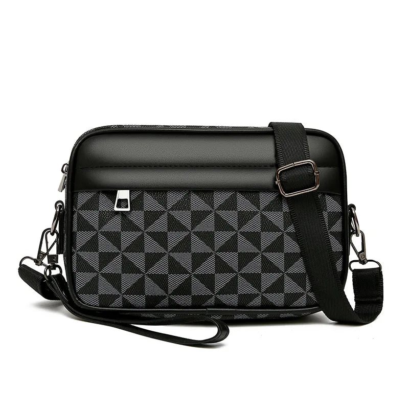 Riñoneras de cuero PU de alta calidad para hombre, bolsos cruzados de negocios para hombre, almacenamiento de viaje a la moda, bolsos de hombro para teléfono, bolso de mano Tu tienda rápida