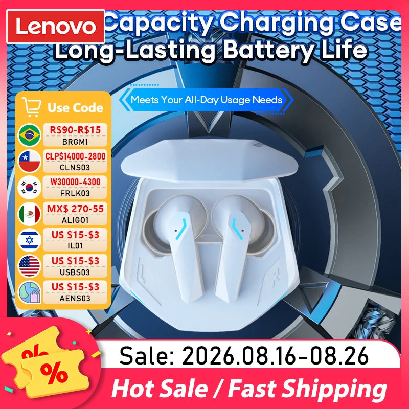 Lenovo GM2 Pro TWS auriculares estéreo HIFI inalámbricos auriculares de baja latencia juegos música modo Dual auriculares música deporte auriculares Tu tienda rápida