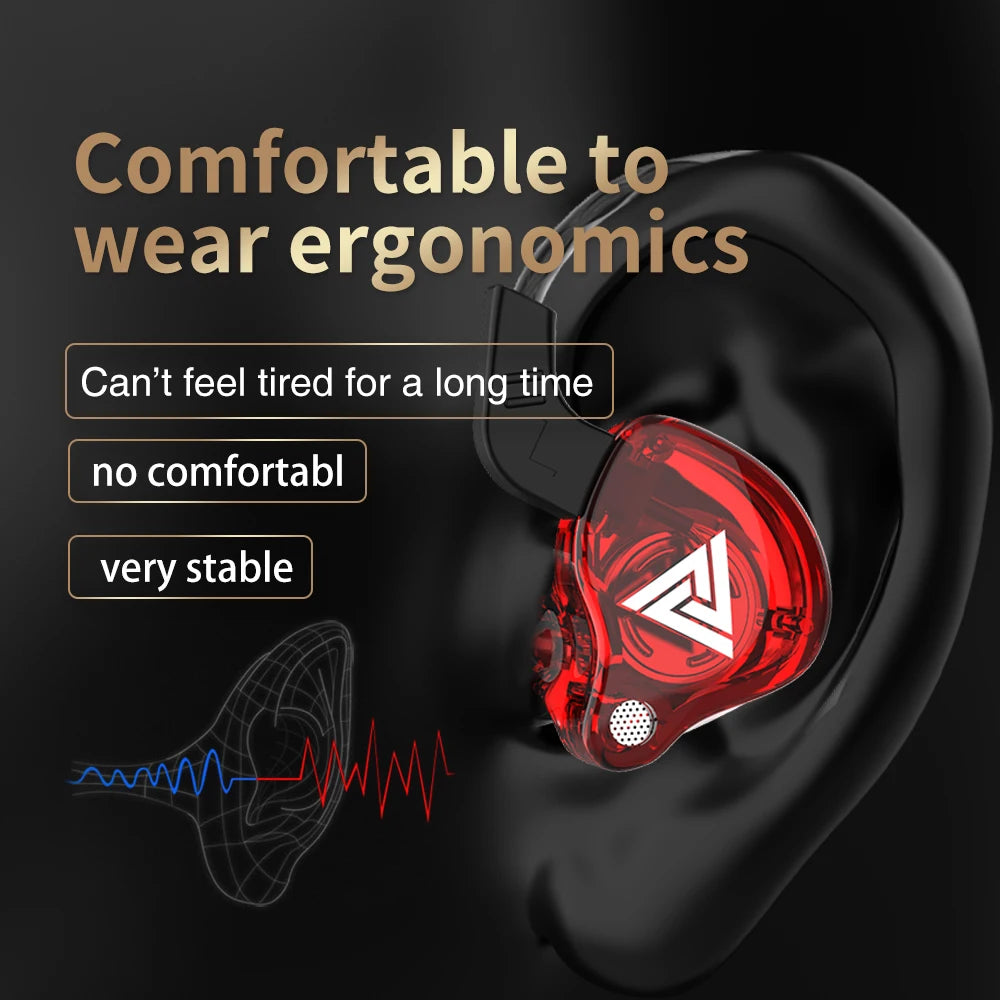 Original QKZ AK6 auriculares internos 6 unidad de controlador dinámico auriculares con micrófono estéreo deportes HIFI Subwoofer auriculares Monitor auriculares Tu tienda rápida
