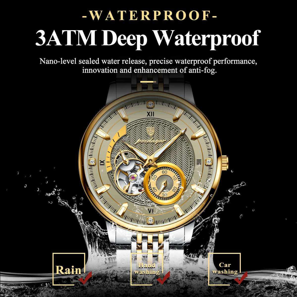Elevate Your Style with the Top Luxury Luminous Hollow Tourbillon Mechanical Automatic Wristwatch for Men
