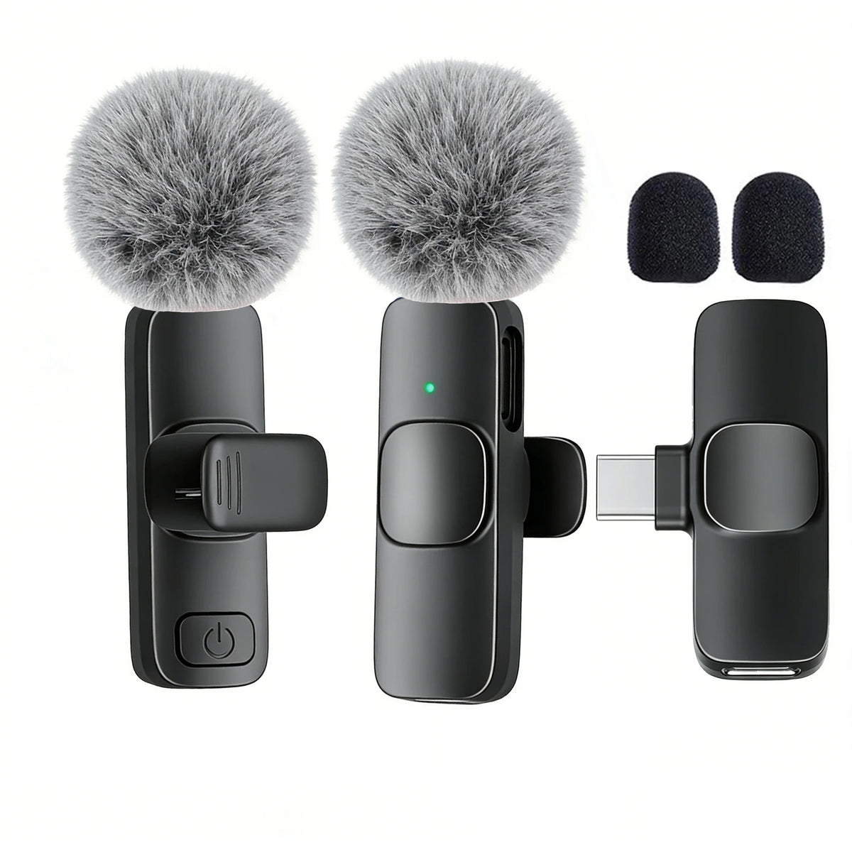 Micrófono Lavalier Inalámbrico Profesional con Puerto Tipo-C para Teléfonos Inteligentes, Computadoras, Tabletas, Conexión Plug and Play Tu tienda rápida