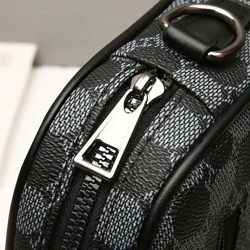 Riñoneras de cuero PU de alta calidad para hombre, bolsos cruzados de negocios para hombre, almacenamiento de viaje a la moda, bolsos de hombro para teléfono, bolso de mano Tu tienda rápida