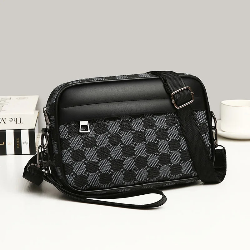 Riñoneras de cuero PU de alta calidad para hombre, bolsos cruzados de negocios para hombre, almacenamiento de viaje a la moda, bolsos de hombro para teléfono, bolso de mano Tu tienda rápida