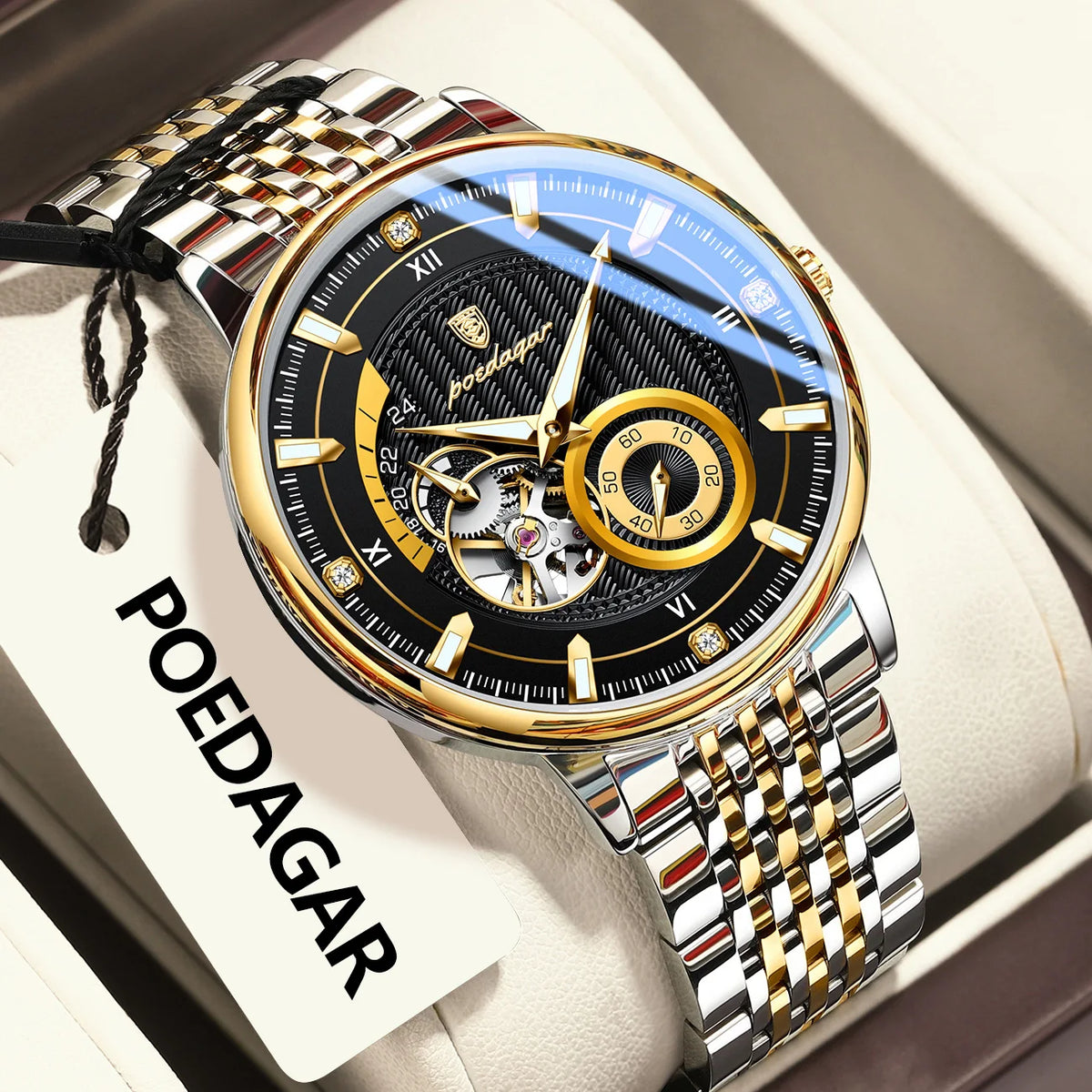 Elevate Your Style with the Top Luxury Luminous Hollow Tourbillon Mechanical Automatic Wristwatch for Men