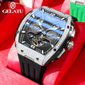 Elevate Your Style with the GELATU Men's Luxury Hollow Automatic Mechanical Watch - Waterproof, Luminous Big Dial Date Timepiece