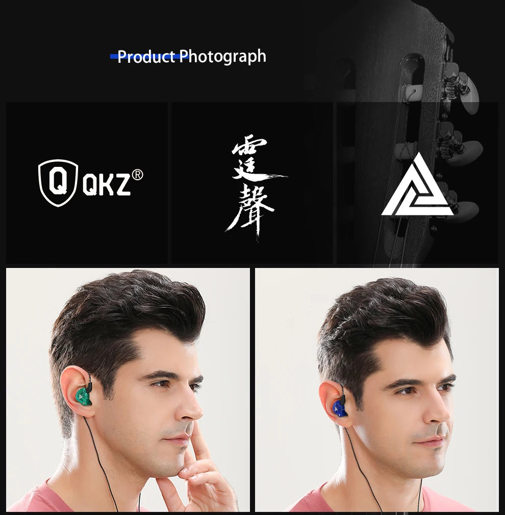 Original QKZ AK6 auriculares internos 6 unidad de controlador dinámico auriculares con micrófono estéreo deportes HIFI Subwoofer auriculares Monitor auriculares Tu tienda rápida