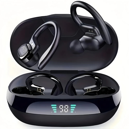 Auriculares inalámbricos verdaderos, auriculares Tws con micrófono, auriculares deportivos con clip, auriculares intrauditivos estéreo con pantalla LED Tu tienda rápida
