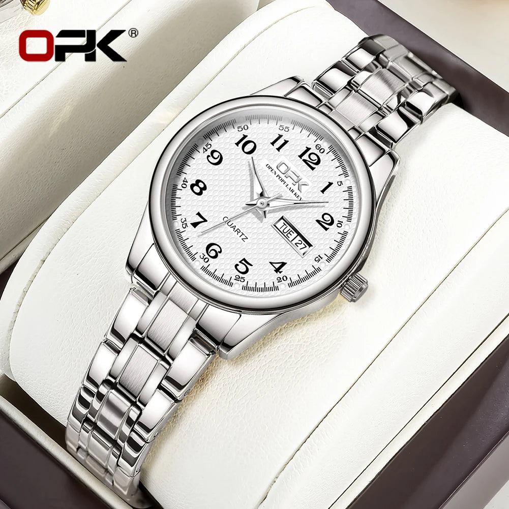 Elevate Your Style with the OPK 8110 Women's Quartz Watch - A Luxurious Waterproof Timepiece with Stainless Steel Elegance