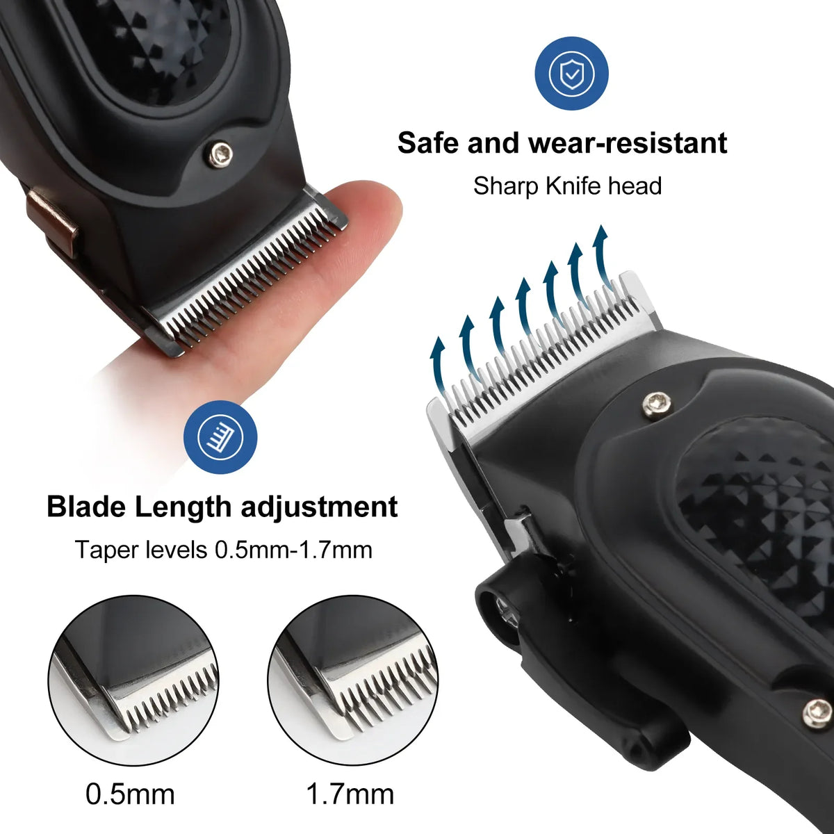 Hiena-cortadora de pelo eléctrica HYN-212 para hombres, herramienta de corte de barba inalámbrica, recargable, potente Tu tienda rápida