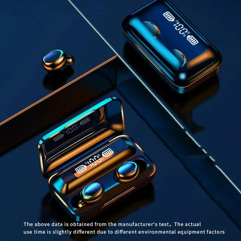 Auriculares inalámbricos F9 LED Dislpaly Binaural TWS Auriculares inalámbricos con Bluetooth auriculares Bluetooth con reducción de ruido impermeables Tu tienda rápida