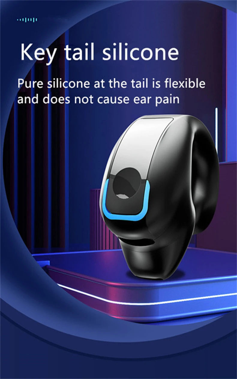 Auriculares Inalámbricos Bluetooth con Clip para la Oreja, Auriculares de Conducción Ósea de Alta Calidad, Auriculares Deportivos TWS con Cancelación de Ruido y Micrófono Tu tienda rápida