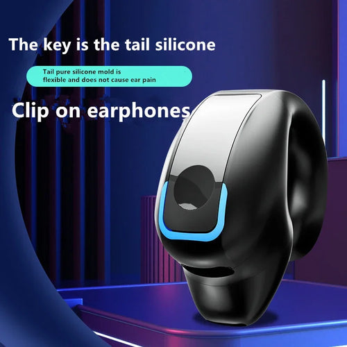 Auriculares Inalámbricos Bluetooth con Clip para la Oreja, Auriculares de Conducción Ósea de Alta Calidad, Auriculares Deportivos TWS con Cancelación de Ruido y Micrófono Tu tienda rápida