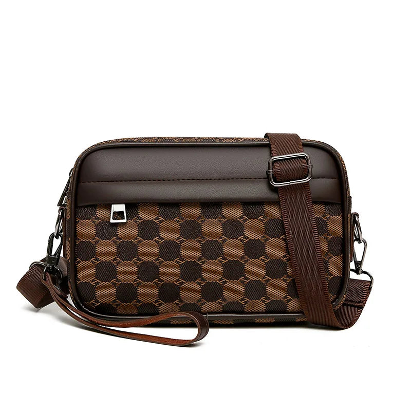 Riñoneras de cuero PU de alta calidad para hombre, bolsos cruzados de negocios para hombre, almacenamiento de viaje a la moda, bolsos de hombro para teléfono, bolso de mano Tu tienda rápida