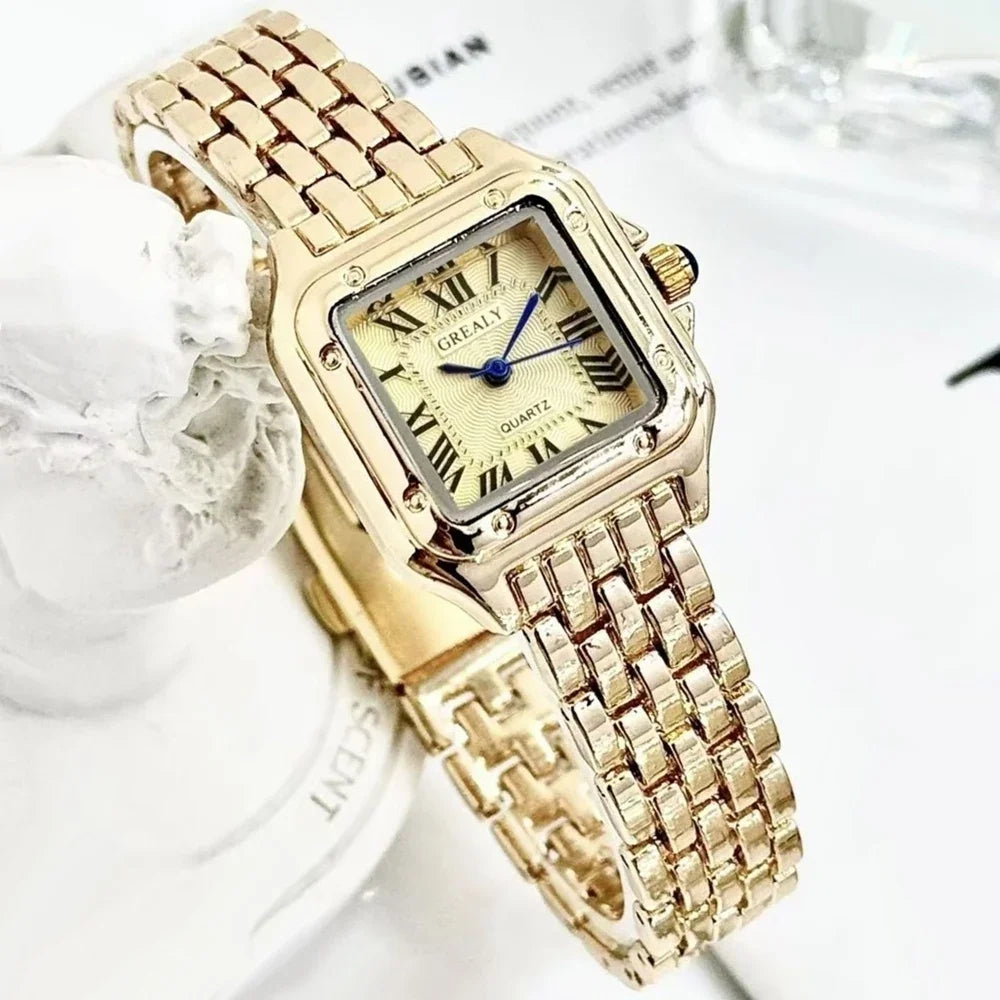 Relojes de lujo con diamantes de imitación para Mujer, Reloj de pulsera cuadrado de cuarzo a la moda, Reloj sencillo para Mujer Tu tienda rápida