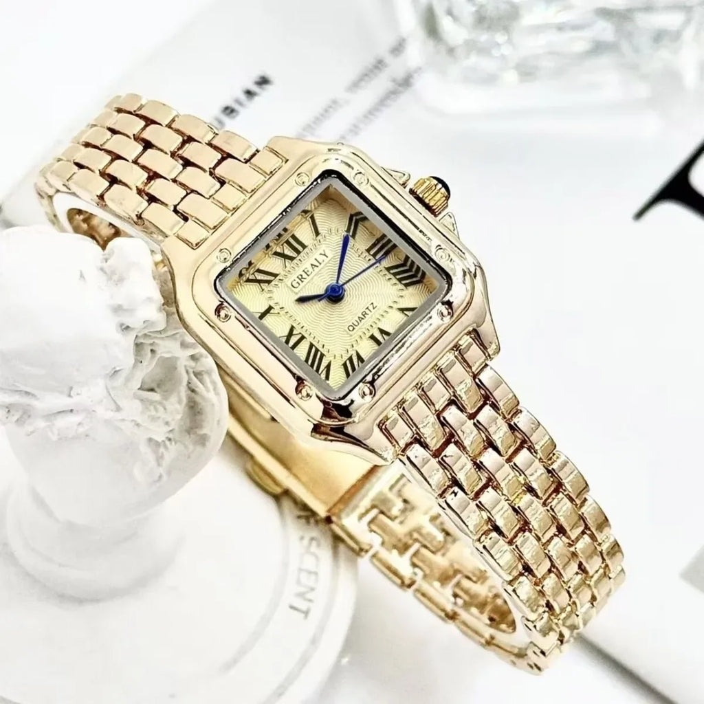 Relojes de lujo con diamantes de imitación para Mujer, Reloj de pulsera cuadrado de cuarzo a la moda, Reloj sencillo para Mujer Tu tienda rápida