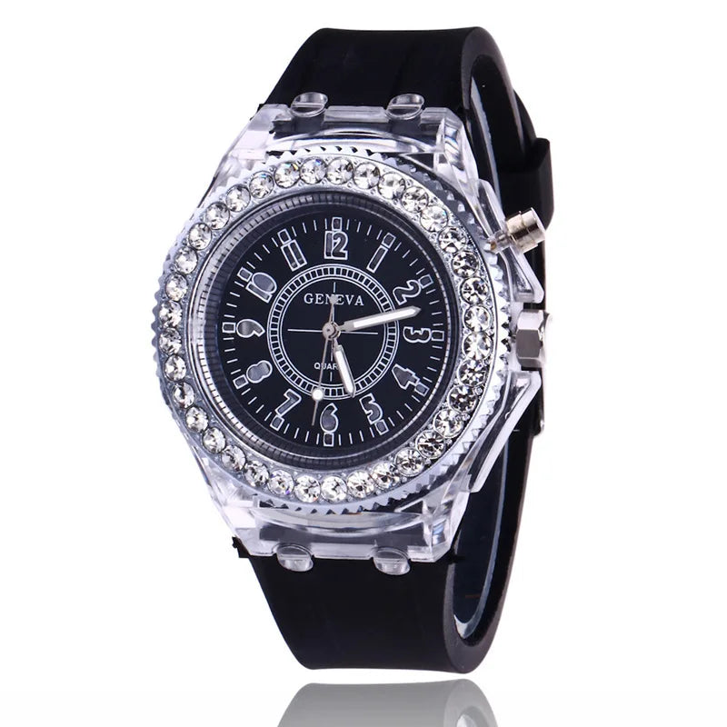 Illuminate Your Style with the LED Flash Luminous Watch - Perfect for Women, Men, and Kids!