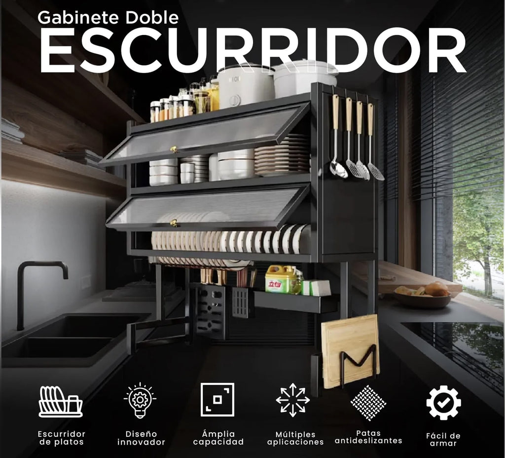 Escurridor de dos niveles 65cm
